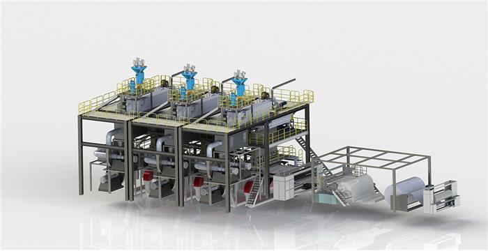 SSS紡粘非織造布生產線（三模頭）